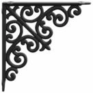 vidaXL Wandregal 14 x 14 x 35 cm Wandregalhalterungen 12 stk Schwarz 14x14x3,5...