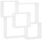 vidaXL Wandregal 98 x 17 x 91 cm Wandregal Wei&szlig; 98x17x91 cm Holzwerkstoff