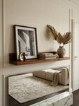 KADIMA DESIGN Wandregal Wandregal MUMBAI Massiv-Holz Holzregal 110 cm...