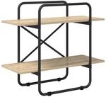 vidaXL B&uuml;cherregal 60 x 35 x 70 cm B&uuml;cherregal 2 Ebenen 60x35x70 cm PB...