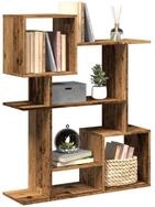 vidaXL B&uuml;cherregal vidaXL Raumteiler-B&uuml;cherregal Altholz-Optik 92x29x112 cm