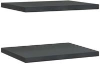 vidaXL Regal Wandregale 2 Stk. 50x40 cm Schwarz Edelstahl, 1-tlg.