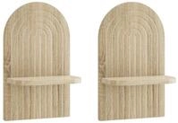 vidaXL Wandregal 23 x 135 x 375 cm Wandregal 2 stk Sonoma-Eiche 23x13,5x37,5 cm