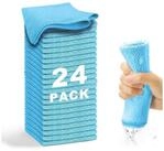 LuxusKollektion Mikrofasert&uuml;cher 33x33cm fusselfrei waschbar Blau 24 St&uuml;ck