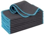LuxusKollektion Mikrofasert&uuml;cher Grau Waffeltuch 20x20cm 12er Set - Sp&uuml;llappen