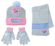 Cerda Strickm&uuml;tze Disney Stitch Winterset mit Kapuze und Handschuhen