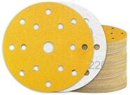 LuxusKollektion Schleifscheibe Schleifpapier 150mm Klett 15 Loch-Gelb 60 St&uuml;ck