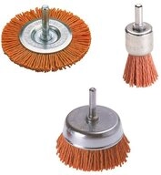 Wolfcraft Bohrer- und Bitset Wolfcraft B&uuml;rsten-Set 3-teilig Nylon