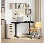 vidaXL Schreibtisch Schreibtisch mit Speicher Schwarz und Dunkelbraun 120 x 60...
