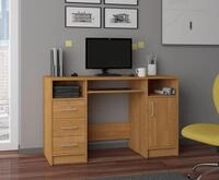 Raumhirsch Furniture Schreibtisch mit Tastaturauszug - B&uuml;rotisch - 124 cm...
