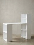 KADIMA DESIGN Schreibtisch Schreibtisch WL5.692 mit Regal 120 x 120 x 53 cm...