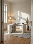 KADIMA DESIGN Schreibtisch Design Eckschreibtisch mit Regal Wei&szlig; 120 x 75,5 x...
