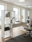 KADIMA DESIGN Schreibtisch Schreibtisch mit Regal Wei&szlig; 170x59x143,5 cm...