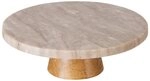 Excellent Houseware Servierst&auml;nder Tortenplatte mit Fu&szlig;, keramik, beige, &Oslash;...