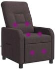 vidaXL Sessel Massage Relaxsessel Dunkelbraun Stoff (1-St)