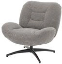Robas Lund Loungesessel, Grau, schwarz matt, 83x84x91 cm