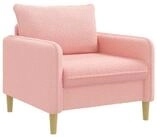 vidaXL Sessel XL-Sessel Rosa Boucl&eacute; (1-St)