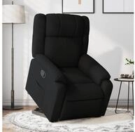 vidaXL Sessel vidaXL Relaxsessel mit Aufstehhilfe Schwarz Stoff