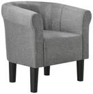 en.casa Sessel, &raquo;Jelgava&laquo; 70x70x58 cm Clubsessel Textil Hellgrau