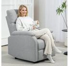 HOMCOM Relaxsessel Fernsehsessel mit Liegefunktion, TV-Sessel mit Leinenoptik