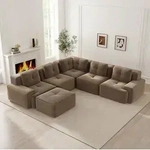OKWISH Loungesofa Montagefreies Modulsofa, aus haustierfreundlichem Cordstoff...
