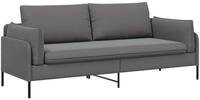 vidaXL Sofa 222 x 81 x 89 cm 3-Sitzer-Sofa 3-Sitzer Dunkelgrau 222x81x89 cm...