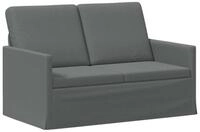vidaXL Sofa 130 x 81 x 82 cm 2-Sitzer Sofa Dunkelgrau 130x81x82 cm Stoff, 1...