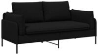 vidaXL Sofa 188 x 81 x 89 cm 2-Sitzer Sofa Schwarz 188x81x89 cm Stoff, 1 Teile
