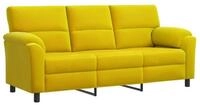 vidaXL Sofa 214 x 85 x 93 cm Sofa Gelb 214x85x93 cm Samt, 1 Teile