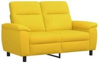 vidaXL Sofa 158 x 90 x 95 cm Sofa Helles Gelb 158x90x95 cm Stoff, 1 Teile