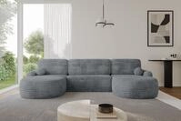 ALTDECOR Wohnlandschaft LIRA-U, Couch mit Schlaffunktion, Wohnzimmer -