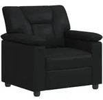 vidaXL Sessel 91 x 85 x 93 cm Sofa Schwarz 91x85x93 cm Kunstleder schwarz