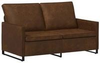 vidaXL Sofa 150 x 81 x 82 cm Sofa 2-Sitzer Kunstleder Braun 150x81x82 cm modern...
