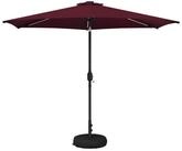 vidaXL Sonnenschirm Gartenparasol mit LED-Lichtern und Sockel 300 x 300 cm