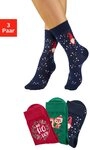 H.I.S Freizeitsocken Damen Weihnachtssocken (Packung, 3-Paar, Gr. 35-38 bis...