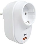 Schwaiger Rundstecker Schwaiger Zwischenstecker mit USB-Ladeadapter USB