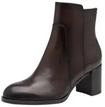 Tamaris ANTIslide, TOUCH-IT aus Leder kein Absatz Stiefelette ANTIslide schwarz 36 EU