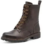 Tamaris Schn&uuml;rstiefelette Blockabsatz, Boots mit Schn&uuml;rsenkeln im Animal-Look...