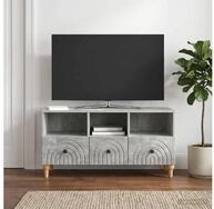 vidaXL TV-Board vidaXL TV-Schr&auml;nk 102 x 34,5 x 50 cm Betongrau Holzwerkstoff