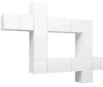 vidaXL TV-Schrank 10-tlg. TV-Schrank-Set Wei&szlig; Holzwerkstoff (10-St) wei&szlig;