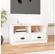 vidaXL TV-Board vidaXL TV-Schrank Wei&szlig; 93x35,5x45 cm Holzwerkstoff