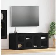 vidaXL TV-Board vidaXL TV-Schr&auml;nk ELST 100 x 35 x 40 cm Schwarz Holzwerkstoff