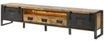 Massivmoebel24 TV-Board BLACKBURN LUX Mango / Altholz Massivholz natur / grau