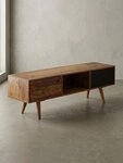 KADIMA DESIGN Lowboard TV Lowboard REPA 140 cm Massiv-Holz Landhaus 2 T&uuml;ren &...