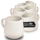 Moritz & Moritz Tasse SOLID UNI Tassen Creme, 6-tlg., Steinzeug, f&uuml;r 6 Personen -
