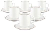 Seltmann Weiden Becher Sento Home Pure Lines Kaffeebecher mit Untertassen,...