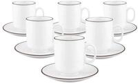 Seltmann Weiden Becher Sento Home Pure Lines Kaffeebecher mit Untertassen,...