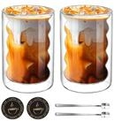 LuxusKollektion Latte-Macchiato-Glas Latte Macchiato Gl&auml;ser 2er Set 350ml