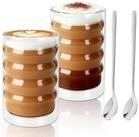 LuxusKollektion Latte-Macchiato-Glas Latte Macchiato Gl&auml;ser doppelwandig 4er...