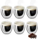 LuxusKollektion Espressoglas Espressoglas-Set 6er 80ml Doppelwandig, Glas